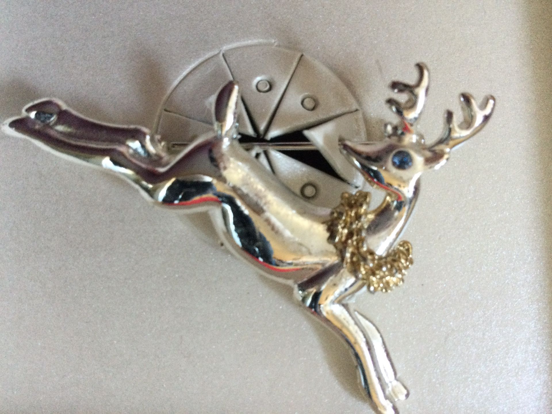 Classy Reindeer broach - Silver pin with crystal . NEW in the box Ann Klein pretty jewelry . π¦ Welcome to see more at my profile page .