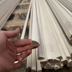 Floor Base Moldings Wood Trim White Quarter Round Only $0.56/ft
