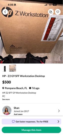 PRICE DROP HP - Z2 G9 SFF Workstation Desktop