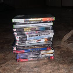 Assorted Ps2 And Xbox360