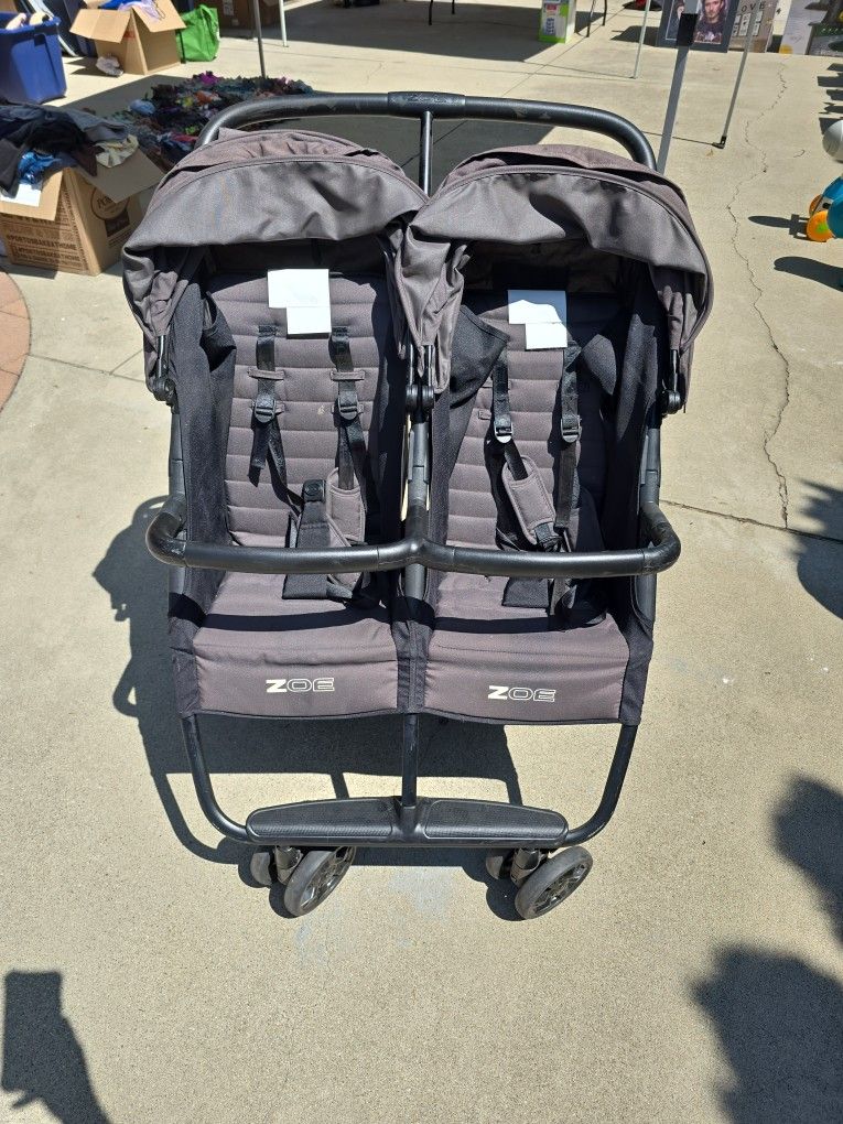 Zoe Double Stroller Grey XL2-v2-NS ZOE XL2 BEST v2 (Noah Grey)