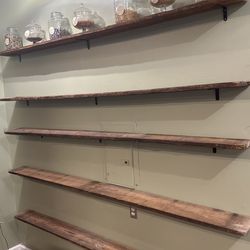 5 97 Inch Natural Mushroom Wood  Shelf’s 