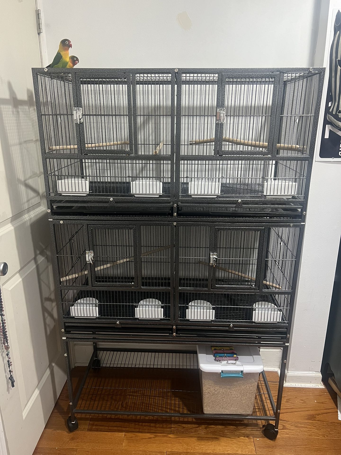 Stackable Divided Bird Cage