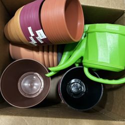 Flower Pots And Watering Pots