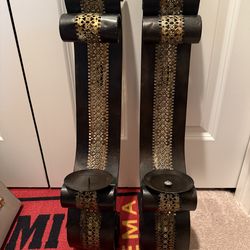 2 large candle holders almost new