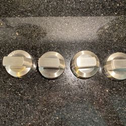 4 Cooktop Knobs for Samsung NE58F9500SS 30-inch Stainless Steel Electric Range 