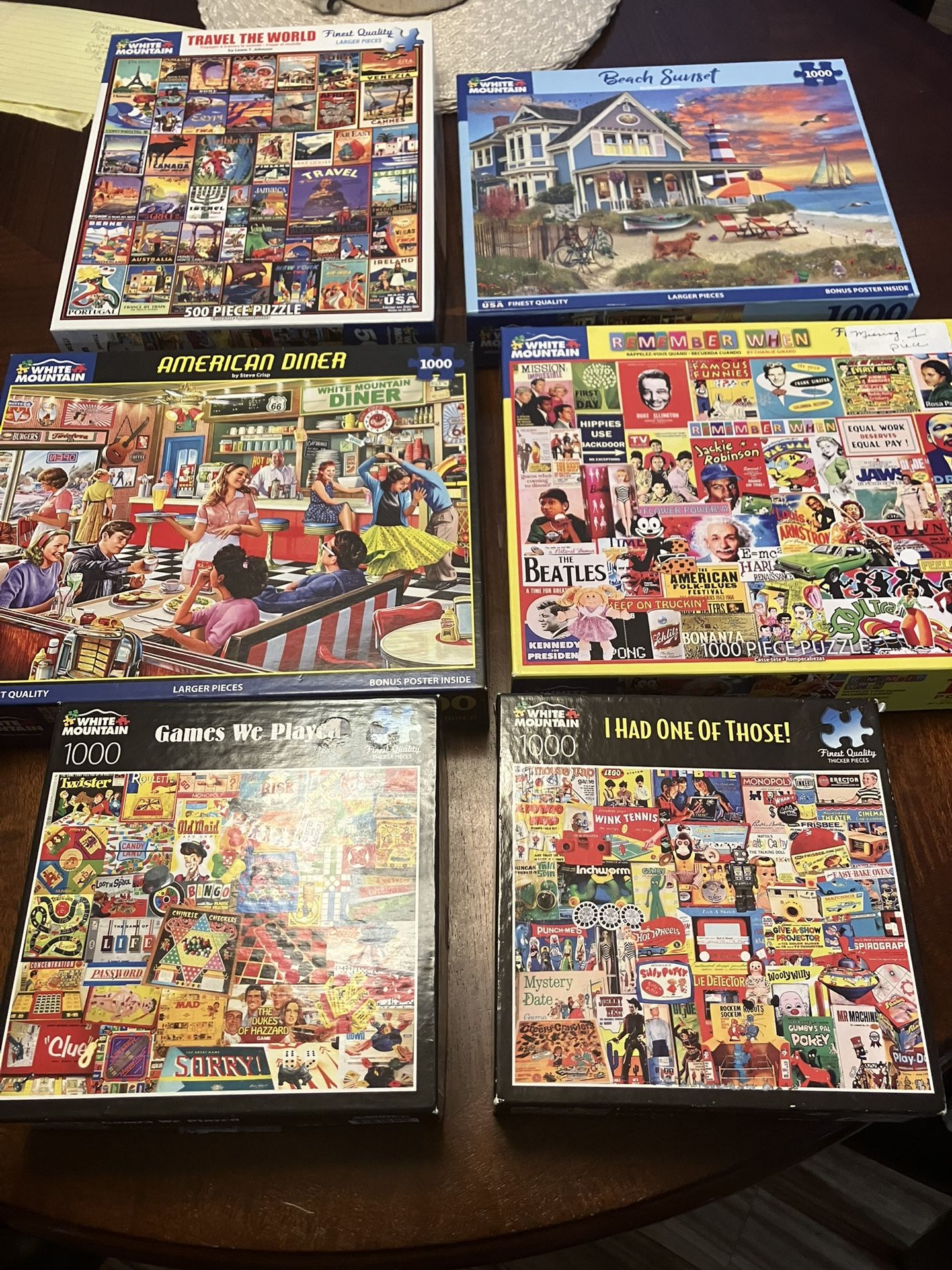 Puzzles. White Mountain.