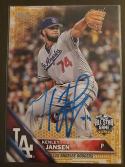Kenley Jansen 5x7 signed card