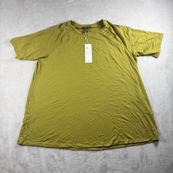 Eileen Fisher Women's L Olive Green Fine Jersey Crew Neck Basic NWT #3F