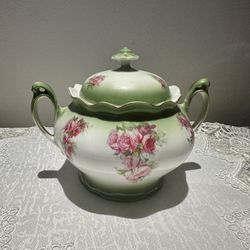 Antique MZ Austria Lidded Sugar Bowl