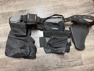 Construction belt harness plus tool holder