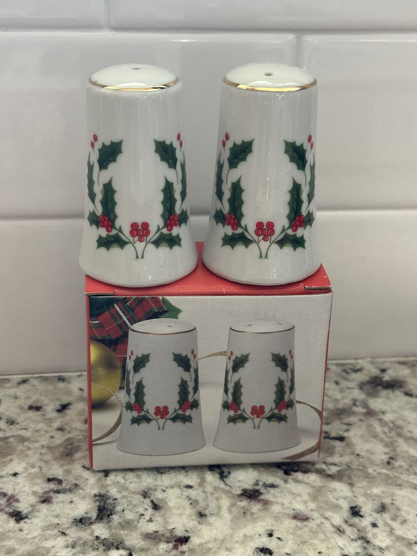 Vintage Christmas Salt & Pepper Shakers