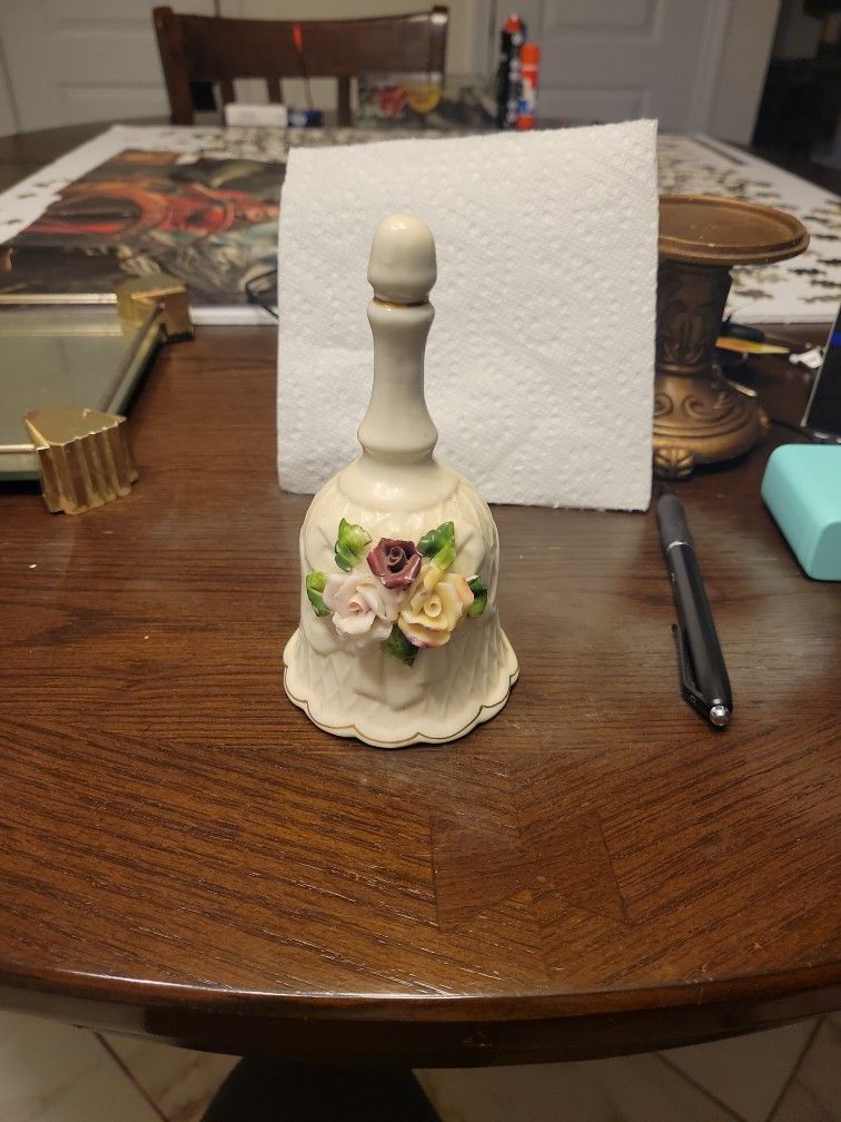 Vintage 1960's Porcelain Bell Made In China 5.5 Inches