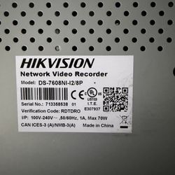 HikVision 6 Camera Security System 