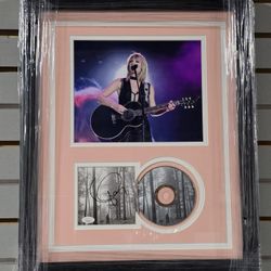 Signed Autograph Taylor Swift Folklore Framed CD Photo Display Collectible Piece
