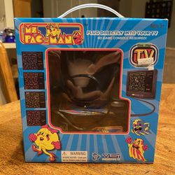 Ms. Pac-Man Plug & Play Retro TV Arcade Game Bandai Box And Instructions 