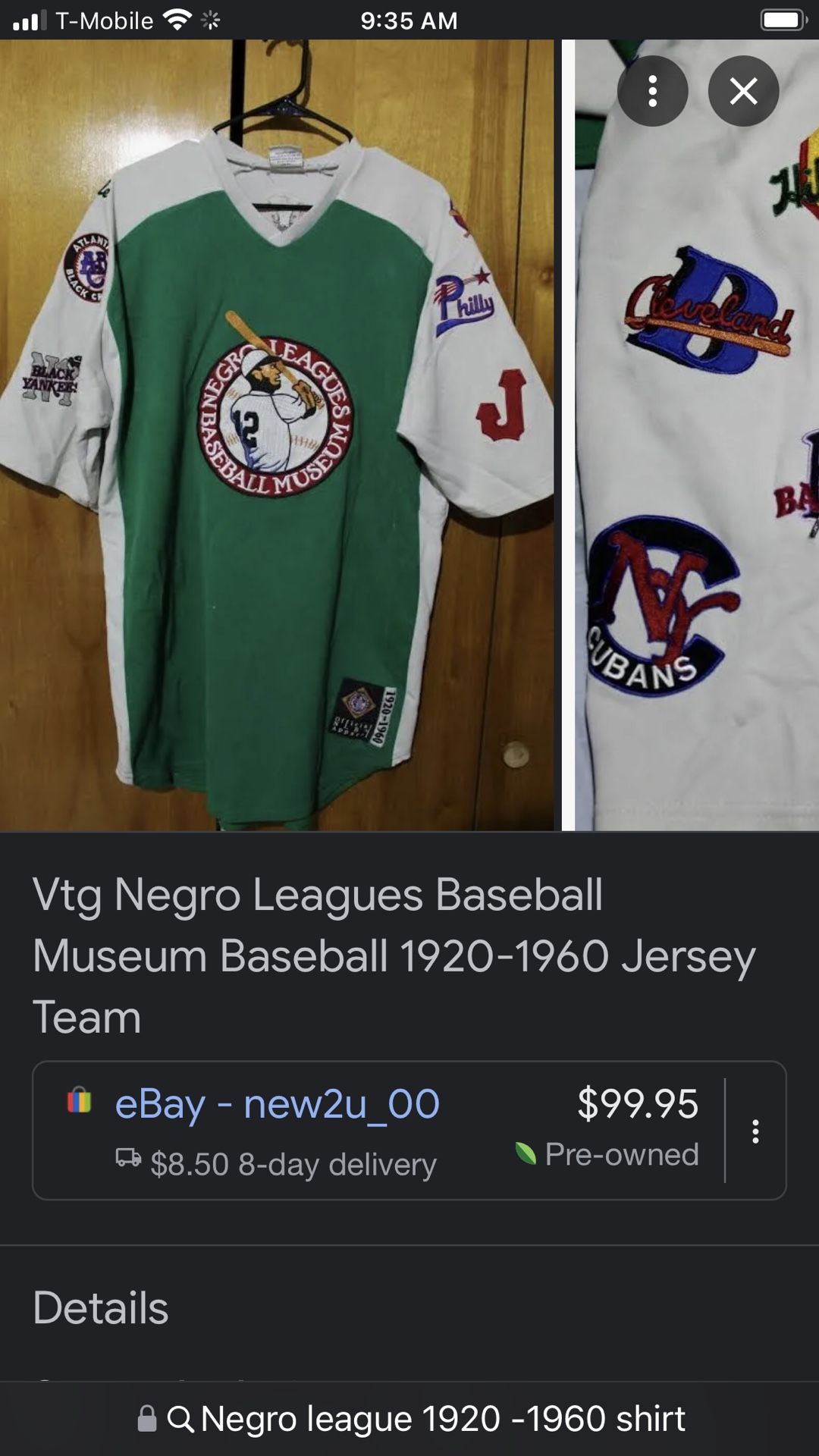 Official Negro Leagues Baseball Jersey - 3XL