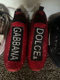 Dolce And Gabbana(size,8,5) Red Rin stone Shoes