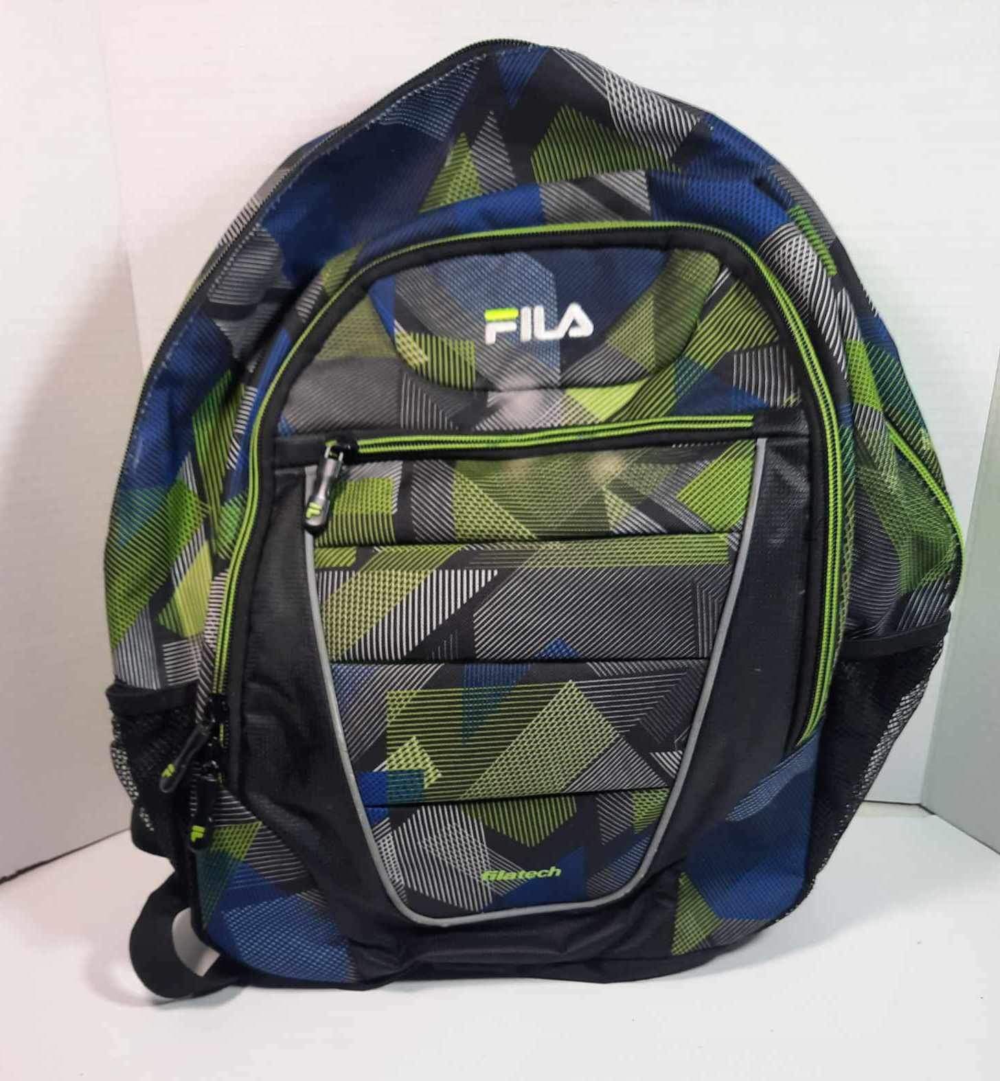 Fila Standard Size Backpack Bight Neon Pattern Bookbag