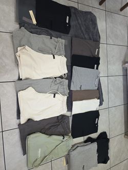 Essentials Camisetas Xs Negra,camiseta Y Shors M Negra ,Gris,verde Militar,camiseta Y