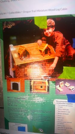 Vintage Oregon Trail miniature cabin Or177