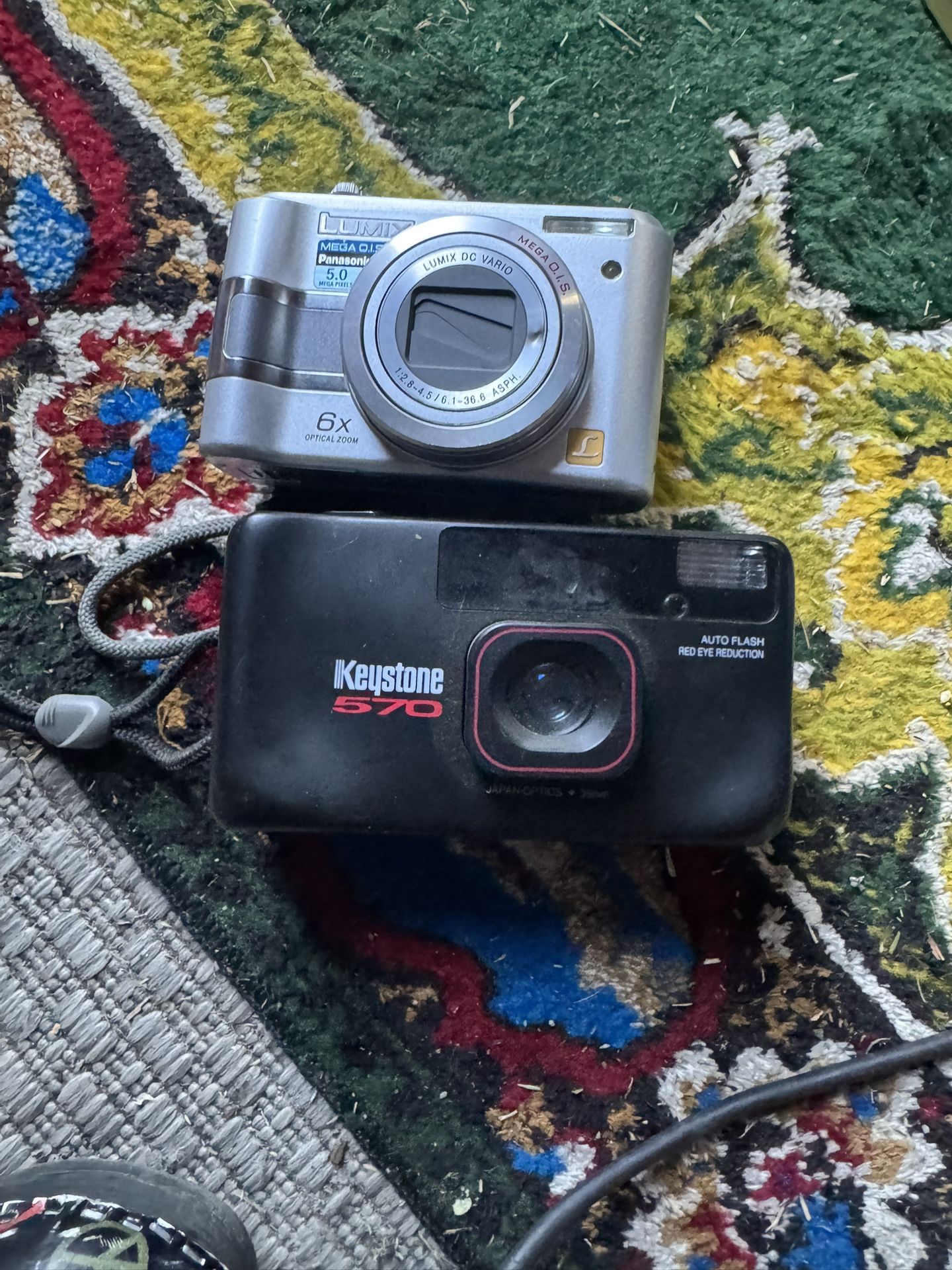 Lumix Panasonic Mega Dis 5.0 Camera, & Keystone 570 Camera Not Sure Od They Work Needs Batteries