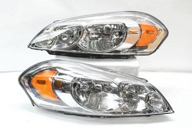 LA Zona Auto Parts 2006 to 2007 Monte Carlo Chrome Headlights Luces Micas Luz Calaveras