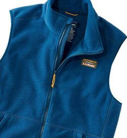 L L Bean Dark Marine Blue Fleece Vest XL Tall NEW