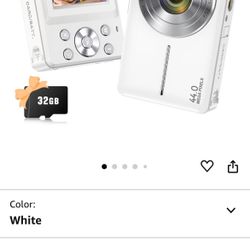 New In Box 2024Newest Digital Camera for Kids with32GB Card,16X Zoom,1080P Point and Shoot Digital Camera with Anti-Shake,Timestamp,Flashlight,Portabl