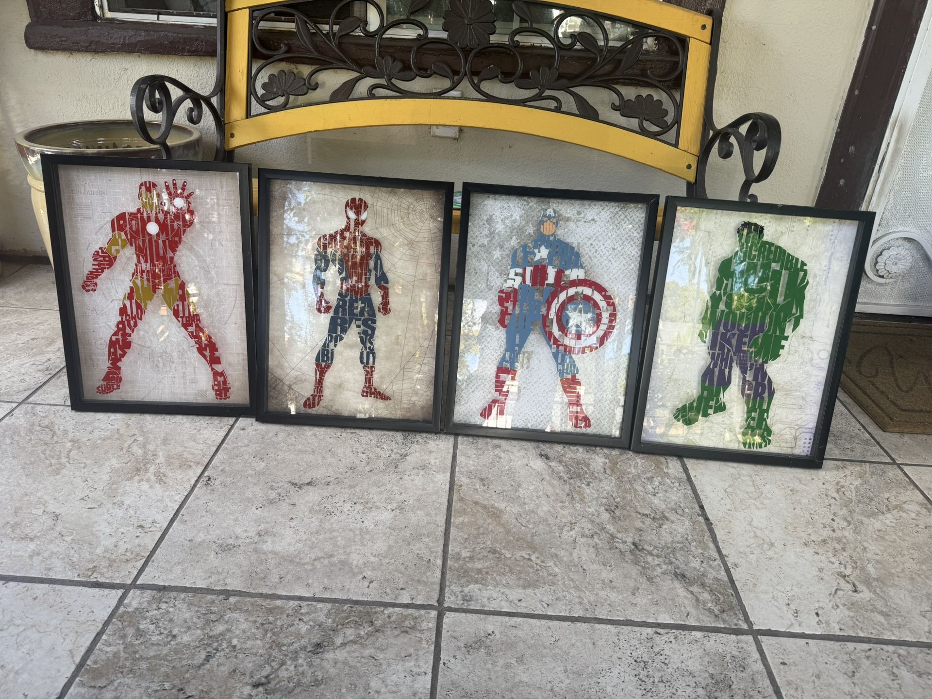 Marvel Avengers Wall Art Set Of 4  