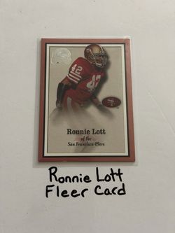 Ronnie Lott San Francisco 49ers Hall of Fame Safety Fleer Card.