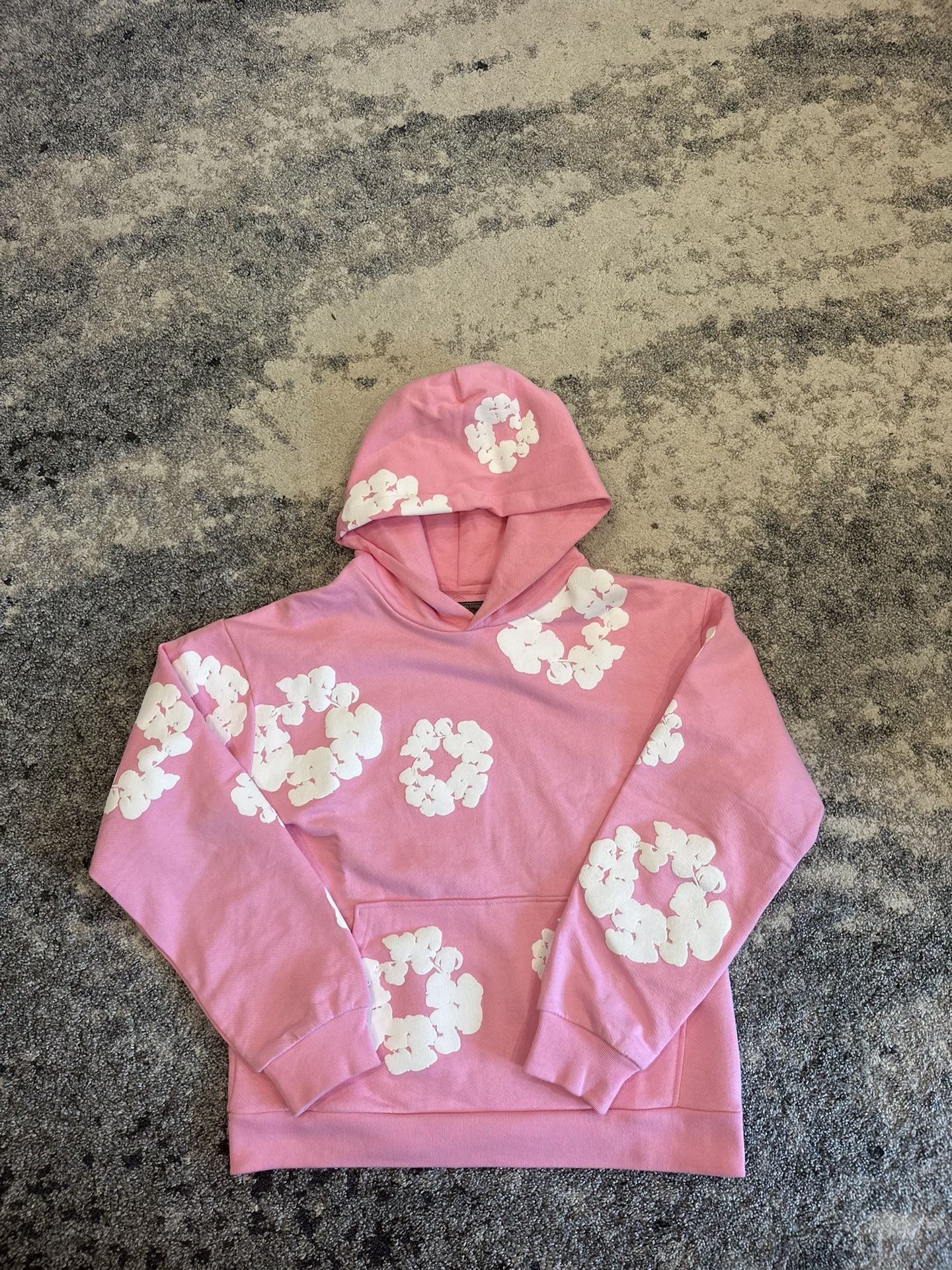 Pink Denim Tear Hoodie
