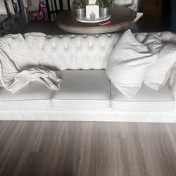 White Leather Couch (3 seater) 