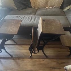 Antique School Desks