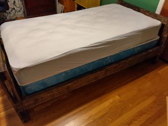 Twin bed with mattress