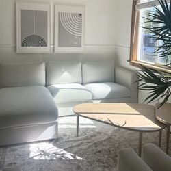 White Sofa Couch Sectional Chaise ikea 