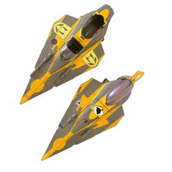 Hasbro Star Wars Anakin Jedi Starfighter 2008 Clone Wars Lot of 2 Incomplete