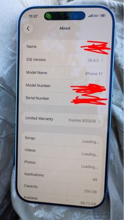 Blue iPhone 17 256 GB