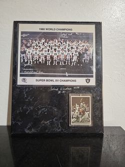 Raiders 1980 World champions Superbowl XV plaque
