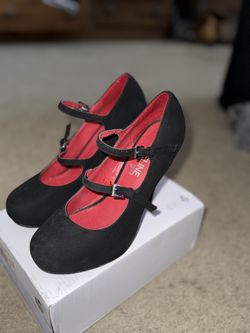 Mary Jane Double Strap Heels