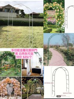 Multi-Functional Metal Garden Arch