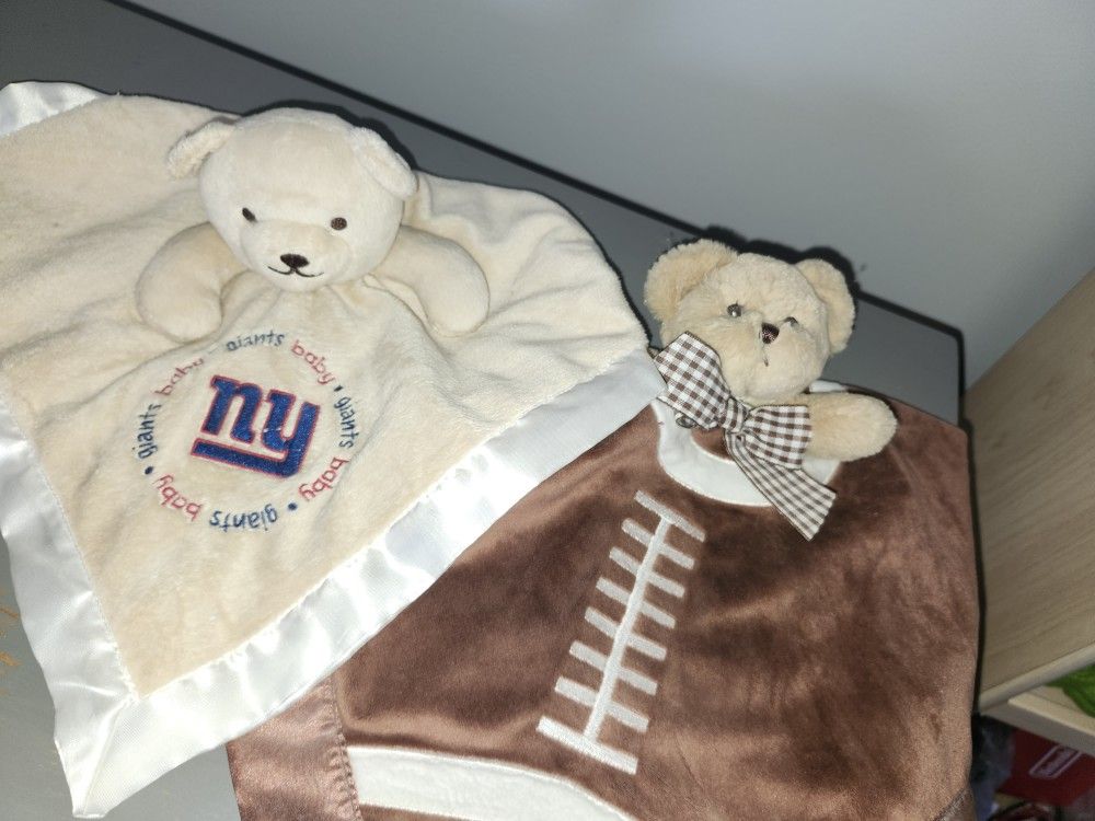Teddy Security Blanket For Babies Sports Theme