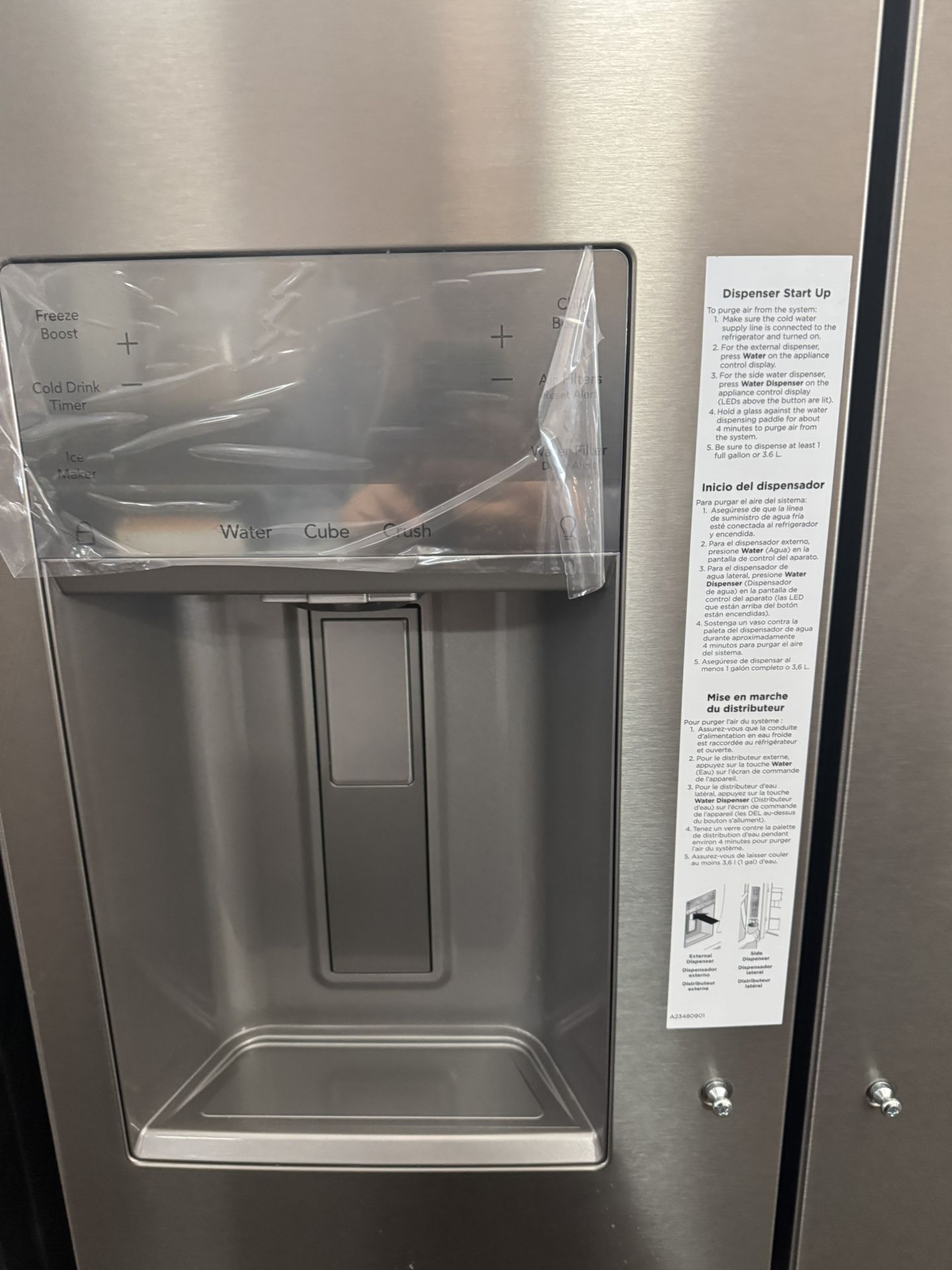 New Open Box Frigidaire Gallery 36 In 26.3 Cu Ft 4 Door Standard Depth Refrigerator In Smudge Proof Stainless Steel