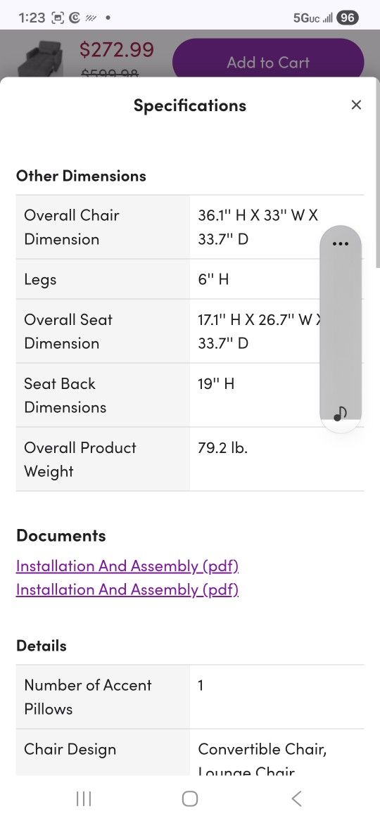 3 In One Sofa, Recliner And Bed 