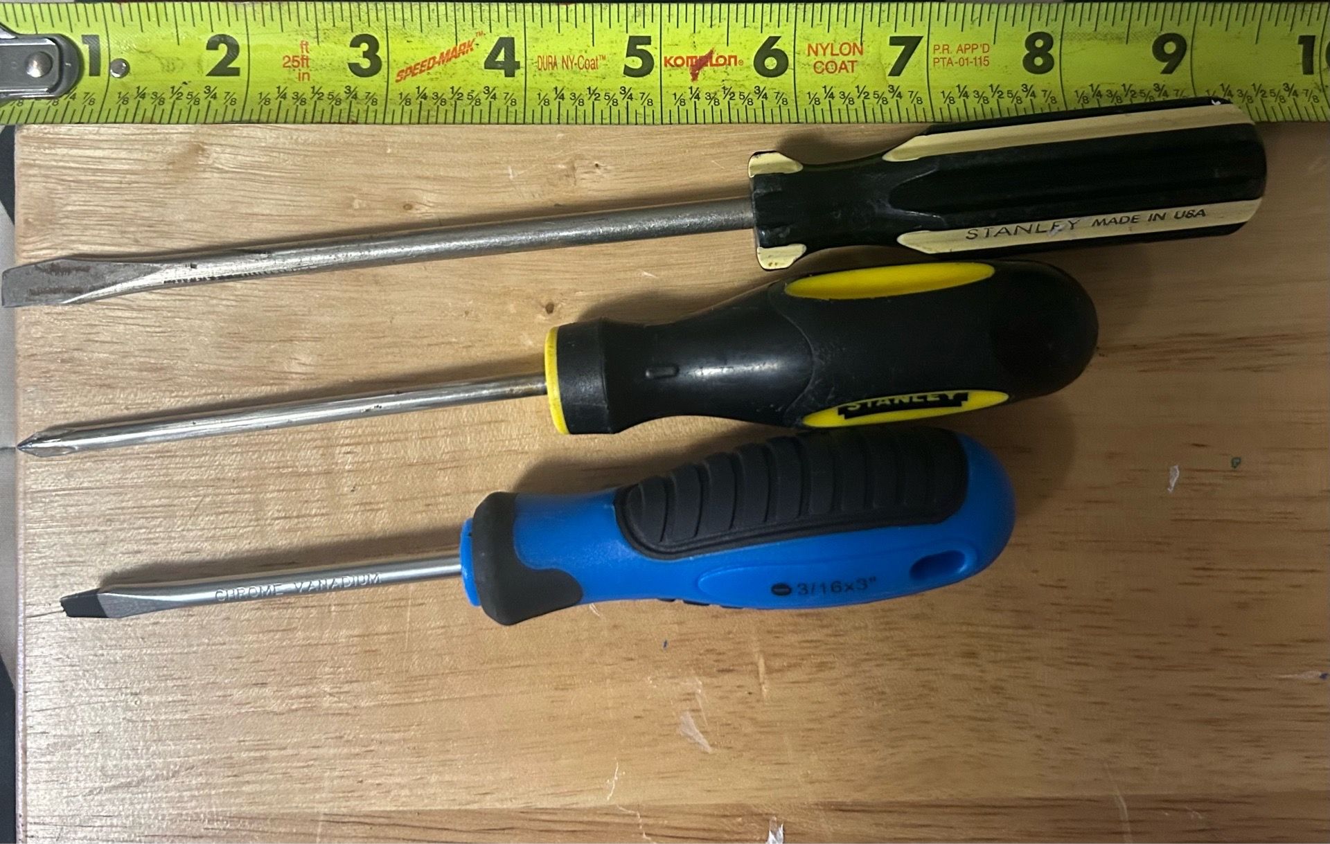 Stanley and Chrome Vanadium Screwdriver Set
