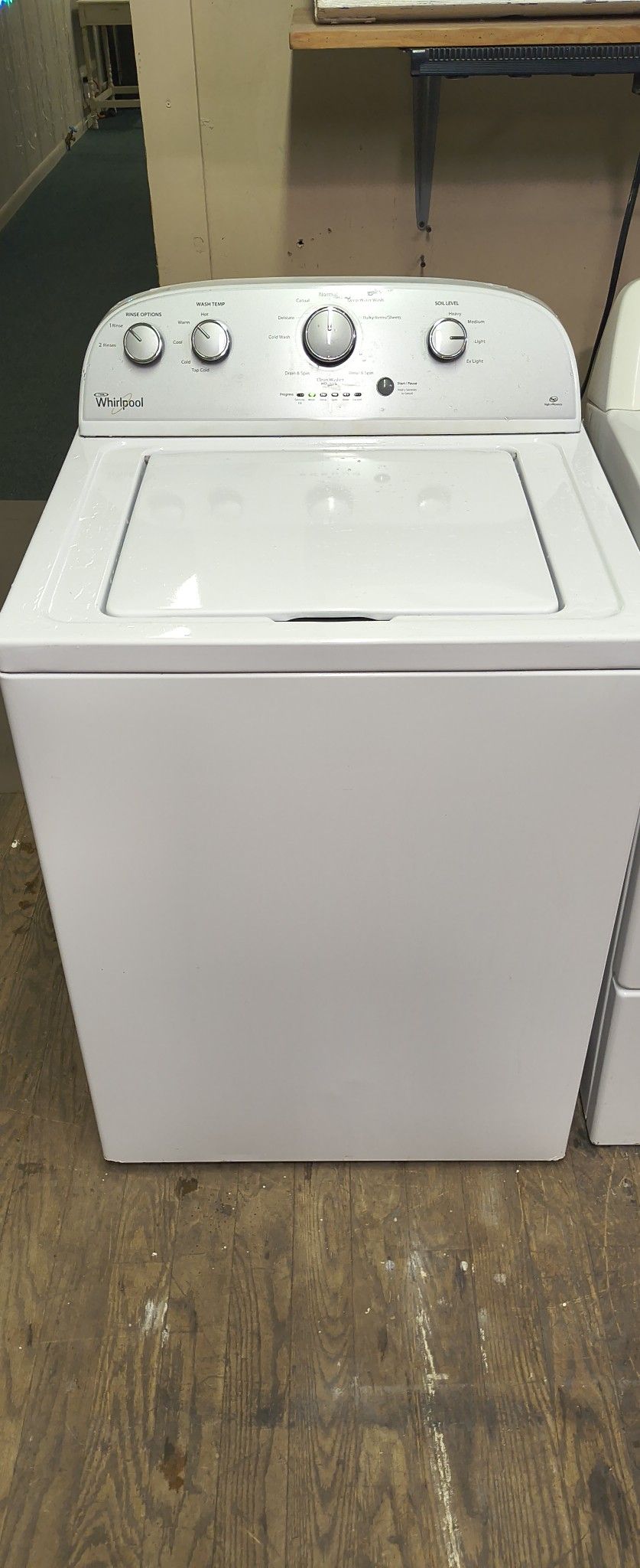 WHIRLPOOL WHITE TOPLOAD WASHER