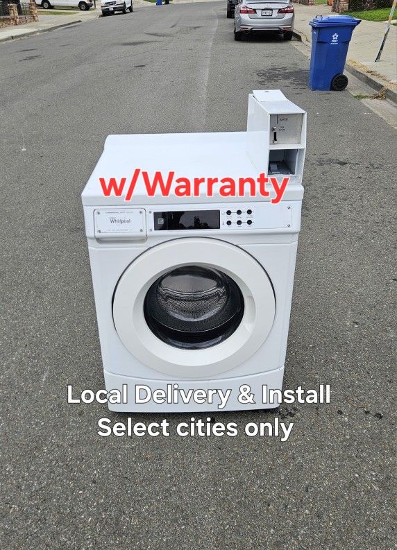Clean Good Working Whirlpool Coin Operated Commercial Washer