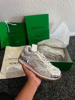 Bottega Veneta Silver Orbit Sneakers