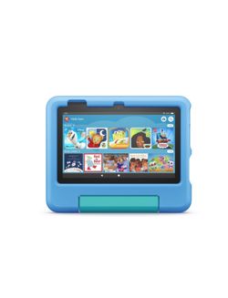 New Amazon Fire 7 Kids Tablet 12th Gen 2022 16GB 7” Blue Kid-Proof Case