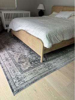 Rug - blue with pattern